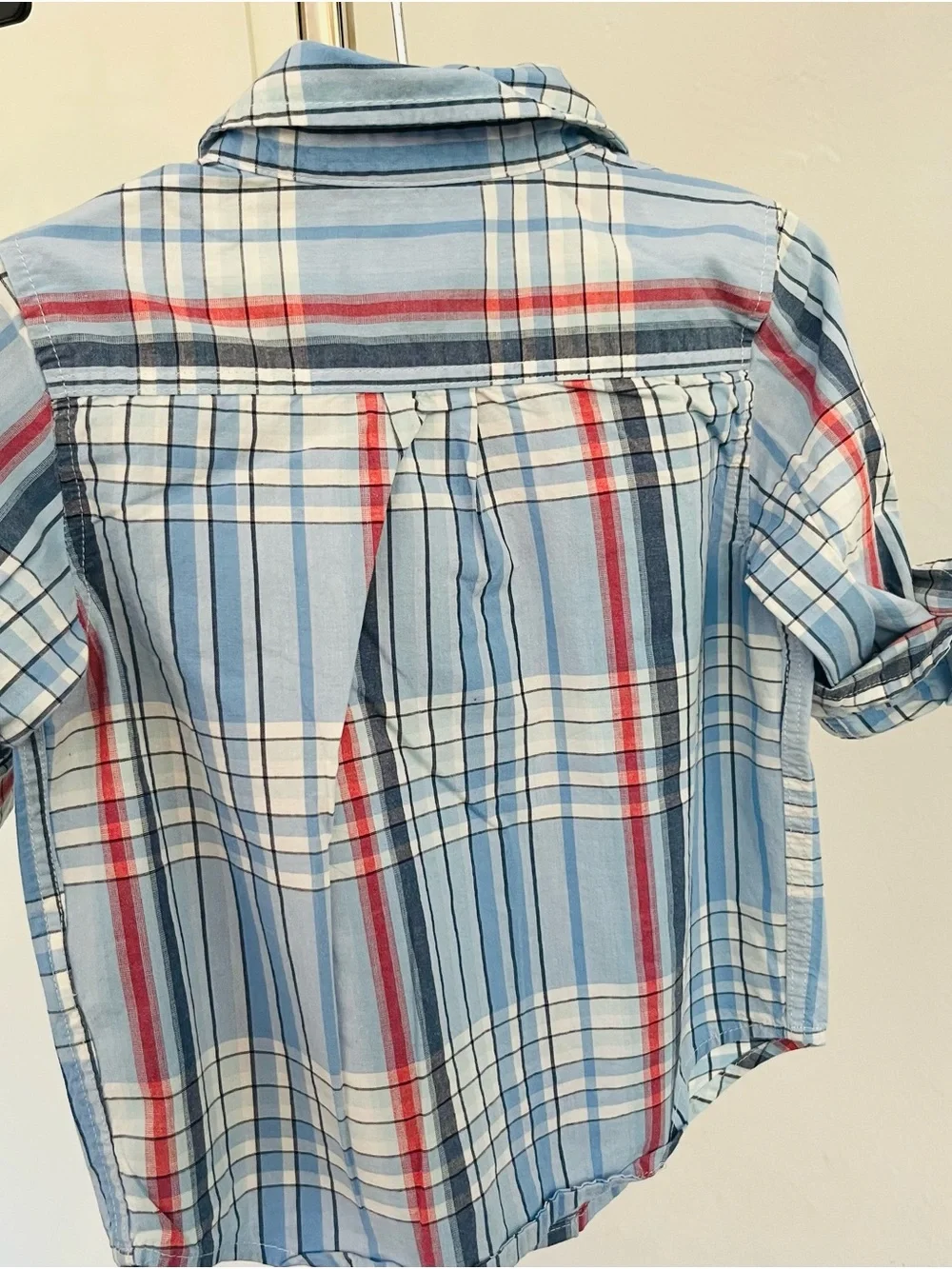 Baby Gap 18-24 months Boys' Light Blue Plaid Button-Up Shirt